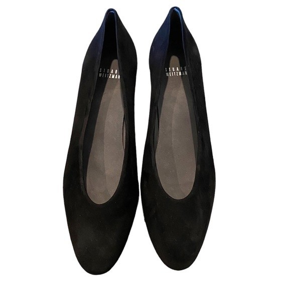 Stuart Weitzman Suede Pump Low Heel 10 - Picture 5 of 7